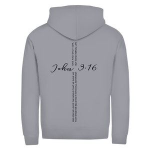 Zipper Hoodie for god so loved the world john 3:16