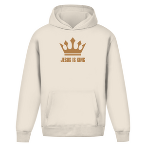 Oversize Hoodie Ohne Kordel jesus is king krone
