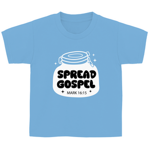 Kinder T-Shirt spread gospel mark 16:15