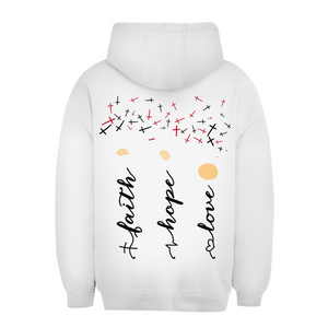 Unisex Oversize Hoodie faith hope love blumen