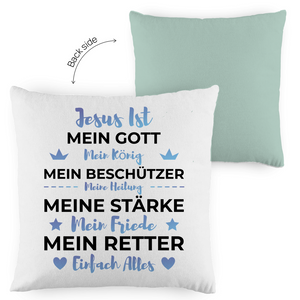 Kopfkissen zweifarbig jesus ist mein gott