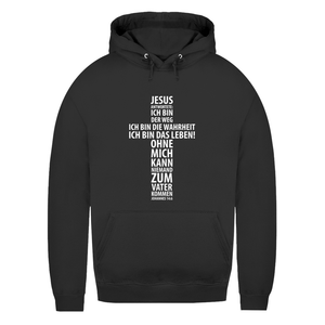 Damen Hoodie jesus: ich bin das leben johannes 14:6