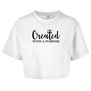 Damen Oversize Crop Top created with a purpose