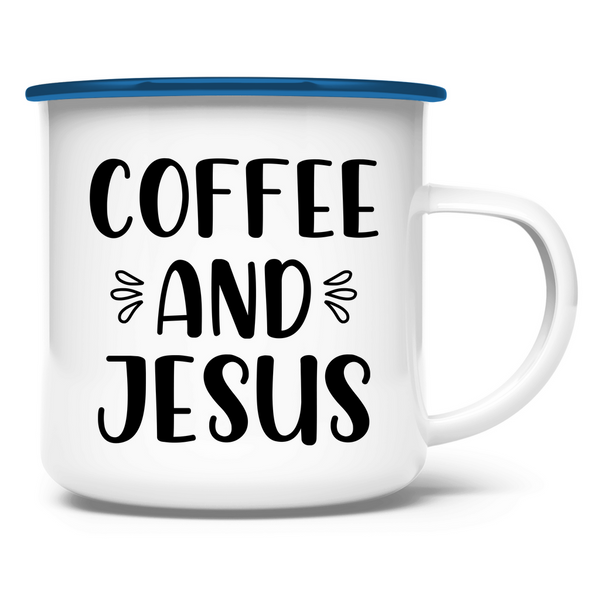 Emaille Tasse coffee and jesus