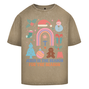 Oversize Washed T-Shirt jesus is the reason for the season