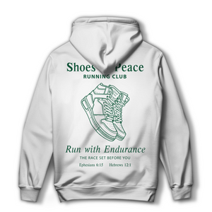 Damen Hoodie run with endurance hebrews 12:1