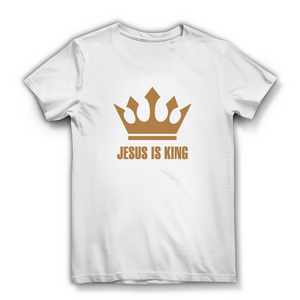 Damen Bio T-Shirt jesus is king krone