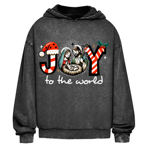 Oversize Washed Hoodie joy to the world