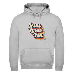 Herren Hoodie jesus loves you