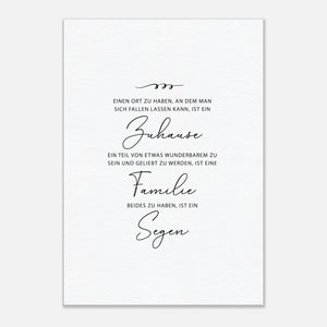 zuhause familie segen Leinwandbild