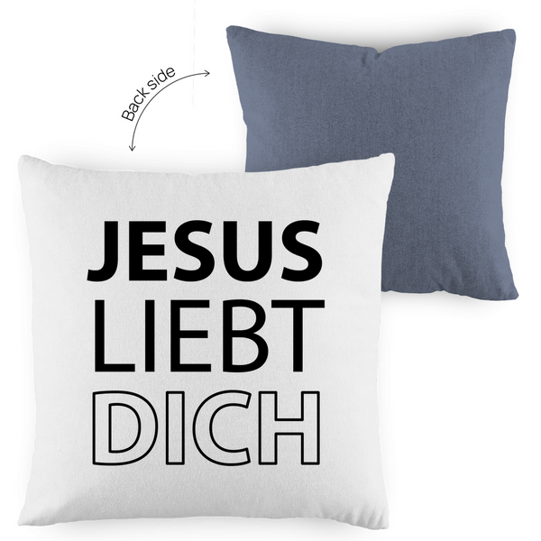 Kopfkissen zweifarbig jesus liebt dich