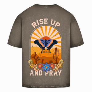 Oversize Washed T-Shirt rise up and pray