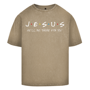 Oversize Washed T-Shirt jesus he will be there for you