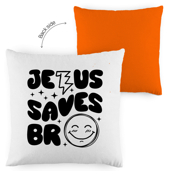 Kopfkissen zweifarbig jesus saves bro