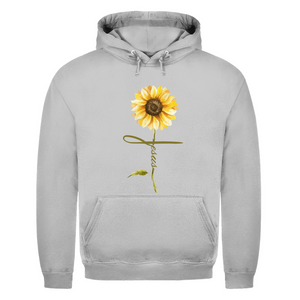 Herren Hoodie jesus sonnenblume
