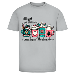Herren T-Shirt all i want for christmas is jesus coffee