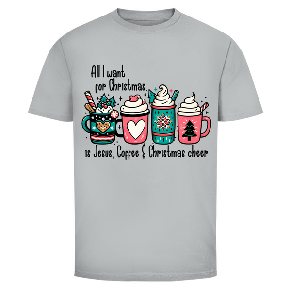 Herren T-Shirt all i want for christmas is jesus coffee