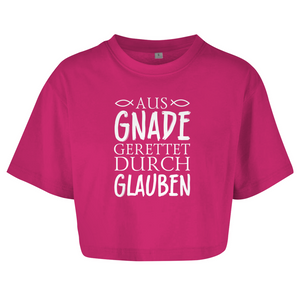 Damen Oversize Crop Top aus gnade gerettet