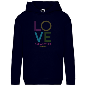 Kinder Hoodie love one another john 15:12