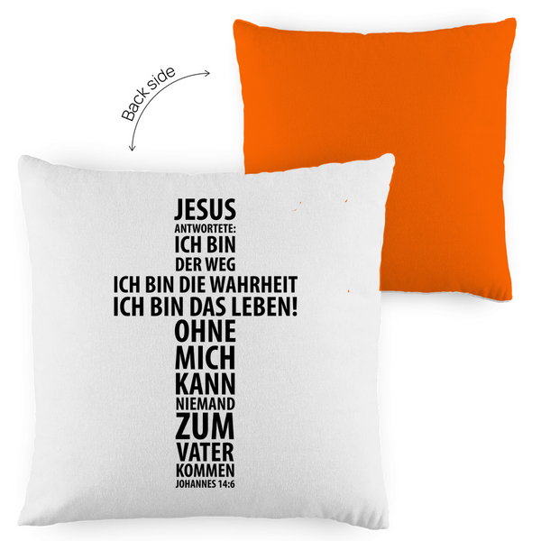 Kopfkissen zweifarbig jesus antwortete