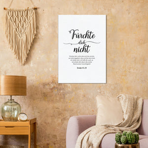 Fürchte dich nicht Jesaja 41,10 Leinwandbild