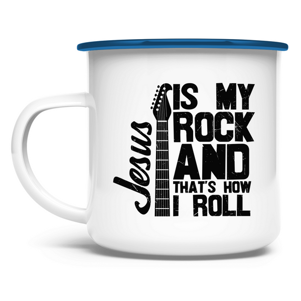 Emaille Tasse jesus is my rock gitarrenspieler