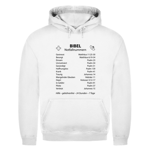 Herren Hoodie bibel notfallnummern