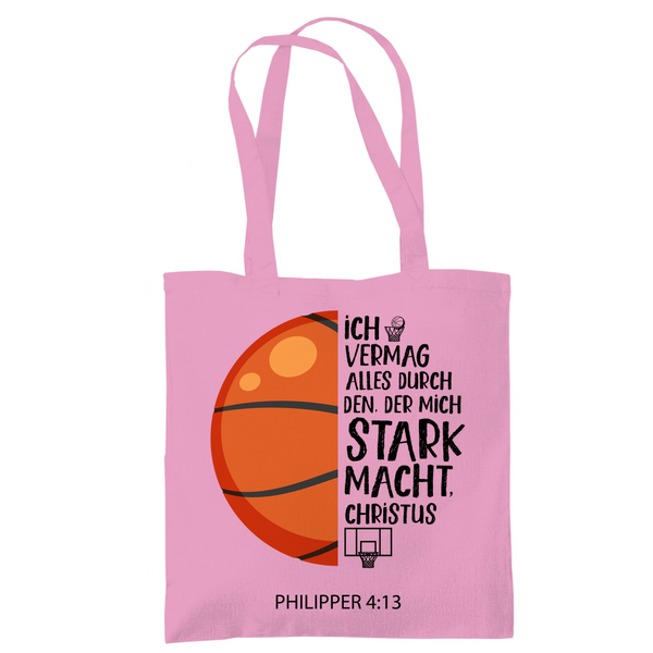 Tragetasche der mich stark macht philipper 4:13 basketball