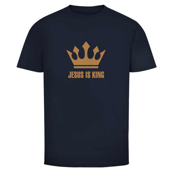 Herren T-Shirt jesus is king krone