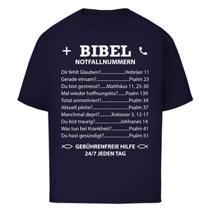Oversize T-Shirt bibel notfallnummern