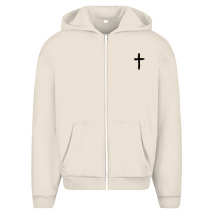 Oversize Zipper Hoodie kreuz