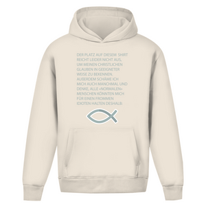 Oversize Hoodie Ohne Kordel ICHTHYS spruch