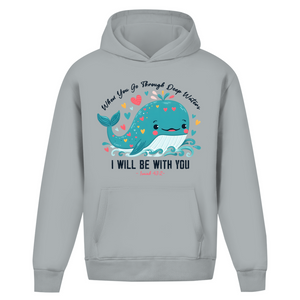 Oversize Hoodie Ohne Kordel Deep Waters Isaiah 43:2