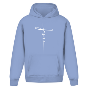 Oversize Hoodie Ohne Kordel jesus kreuz