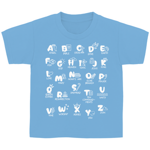 Kinder T-Shirt Christliches Alphabet