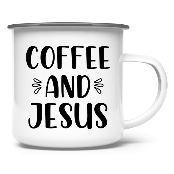 Emaille Tasse coffee and jesus