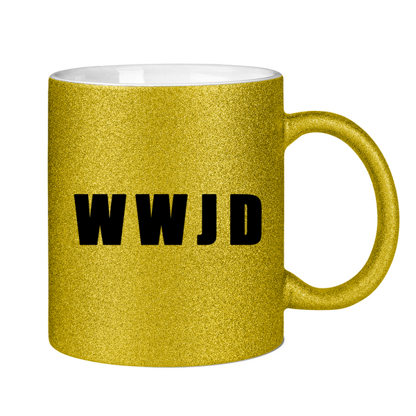 Glitzertasse wwjd