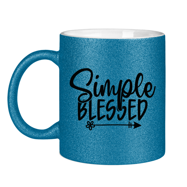 Glitzertasse simple blessed