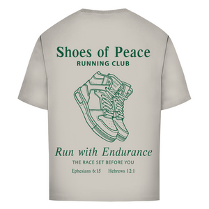 Oversize T-Shirt run with endurance hebrews 12:1