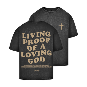 Oversize Washed T-Shirt a loving god 1 john 4:9-10