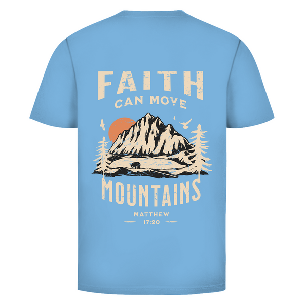 Herren T-Shirt faith can move mountains matthew 17:20