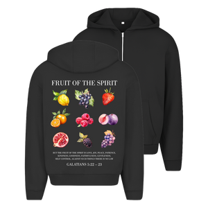 Oversize Zipper Hoodie fruit of the spirit galatians 5:22-23