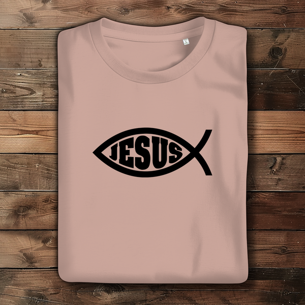 Damen Bio T-Shirt fisch symbol ICHTHYS Jesus