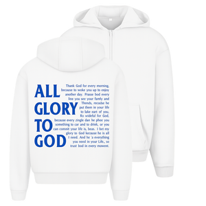 Oversize Zipper Hoodie all glory to god