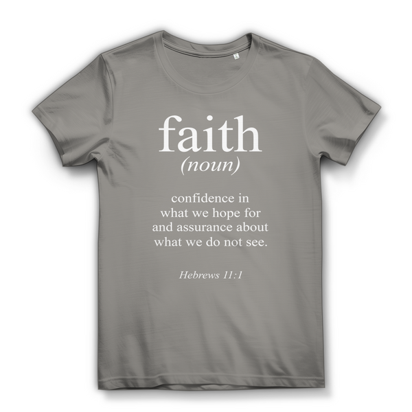 Damen Bio T-Shirt faith hebrews 11:1