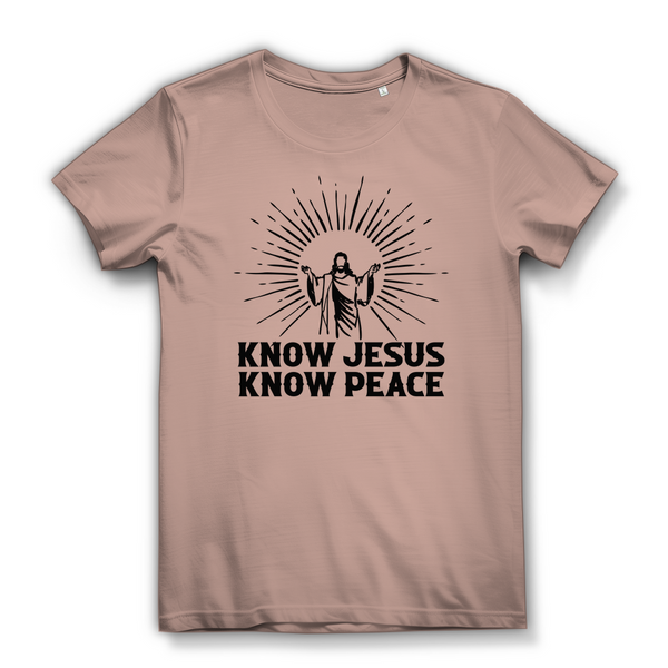 Damen Premium Bio T-Shirt know jesus know peace