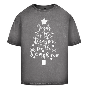 Oversize Washed T-Shirt jesus is the reason for the season