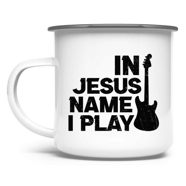 Emaille Tasse in jesus name i play kirchenchor