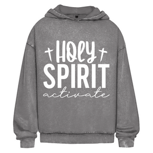 Oversize Washed Hoodie holy spirit activate