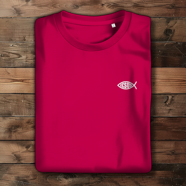 Damen Bio T-Shirt fisch symbol ICHTHYS Jesus